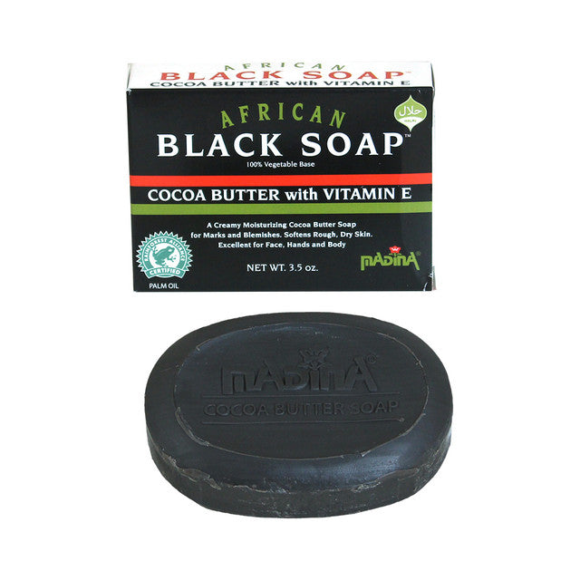 Madina: African Cocoa Butter Black Soap