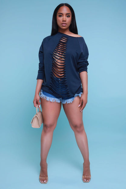 Cut To The Chase Oversized Sweatshirt