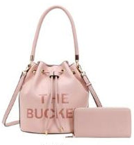 The Bucket Draw String Hobo -Shoulder Bag with Wallet
