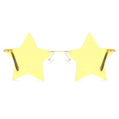 Yellow Superstar Rimless Sunglasses