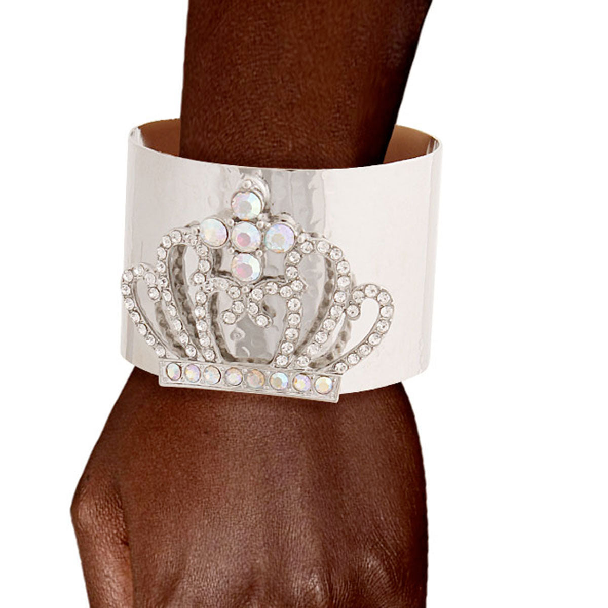 Silver Royalty Crystal Cuff