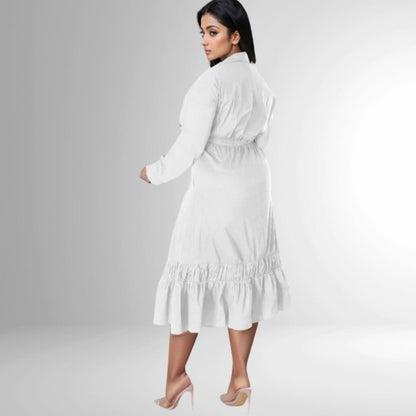 3XL White Bow Knot Dress