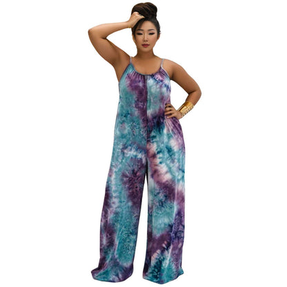  Purple Tie Dye Jumpsuit