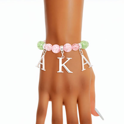 Bracelet Pink Green SKEE WEE AKA Charm Bracelet