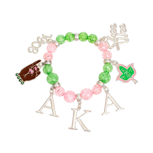 Bracelet Pink Green SKEE WEE AKA Charm Bracelet