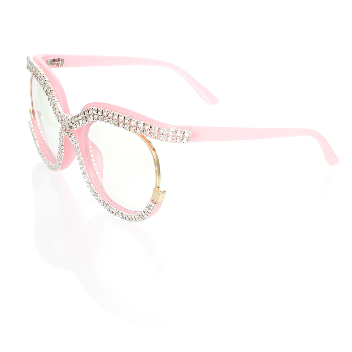Glasses Pink Blue Light Blocking Bling for Women