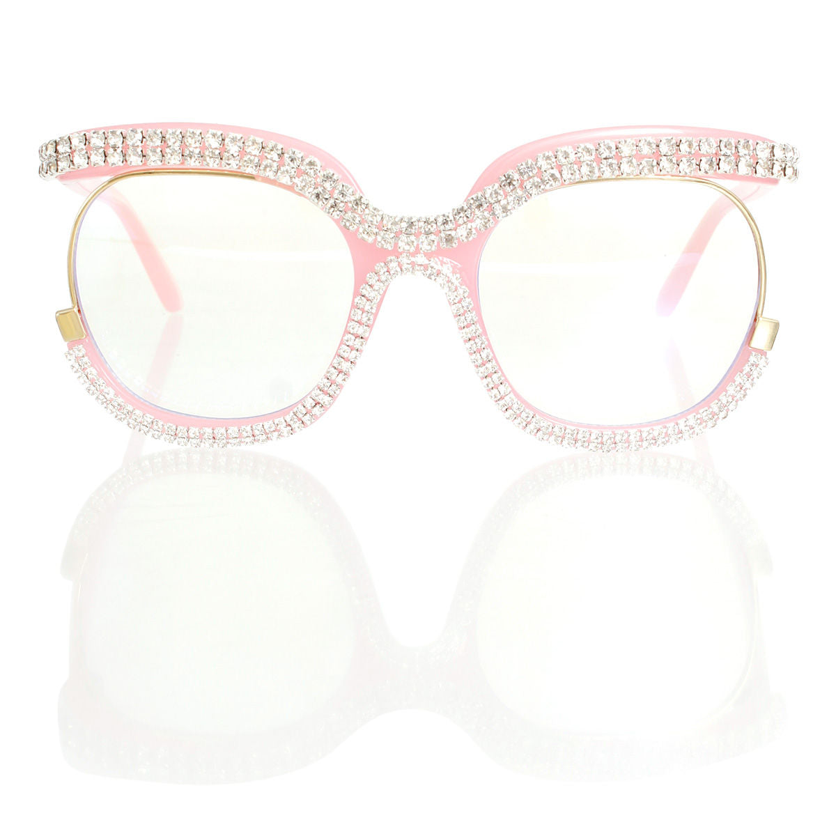 Glasses Pink Blue Light Blocking Bling for Women