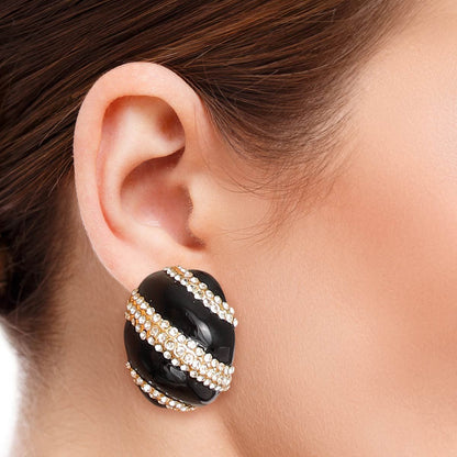 Black and Gold Dome Studs